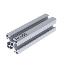 Alux Aluminium Nutprofil 3030 30x30mm 8mm T-Nut Maschinenbauprofil Silber Eloxiert