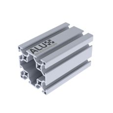 Alux Aluminium Nutprofil 6060 60x60mm 8mm T-Nut Silber Eloxiert