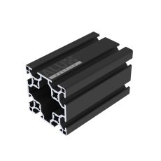 Alux Aluminium Nutprofil 6060 60x60mm 8mm T-Nut Schwarz Eloxiert