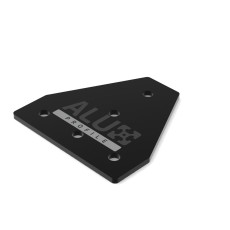Aluminium Verbinderplatte Alux Profile T 135x135 Schwarz Aluminium Nutprofil